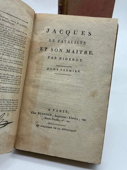 DIDEROT, Denis. Jacques the Fatalist and His Maste