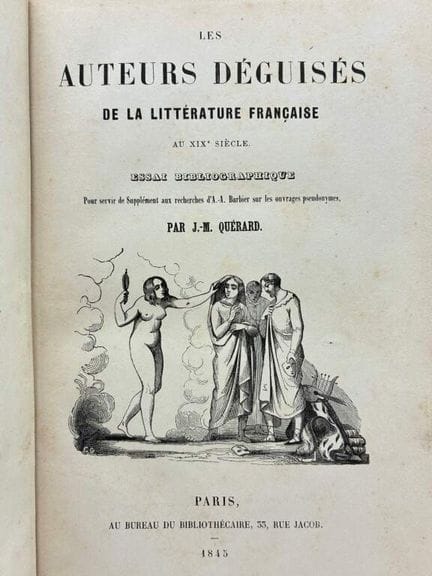 [BIBLIOPHILIA] QUÉRARD, Joseph-Marie. *The Disguis