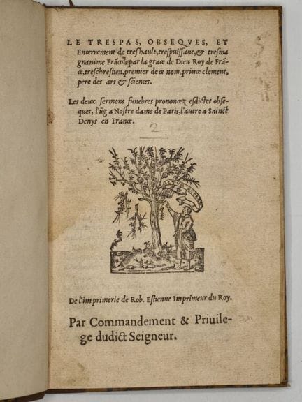 [FRANÇOIS I] DU CHASTEL, Pierre. The Death, Funera