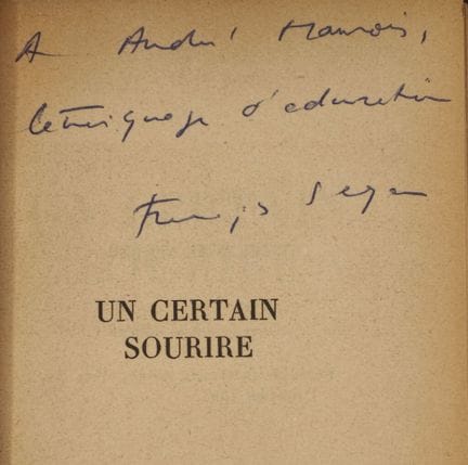 SAGAN, Françoise. *Un certain sourire*.

Press cop