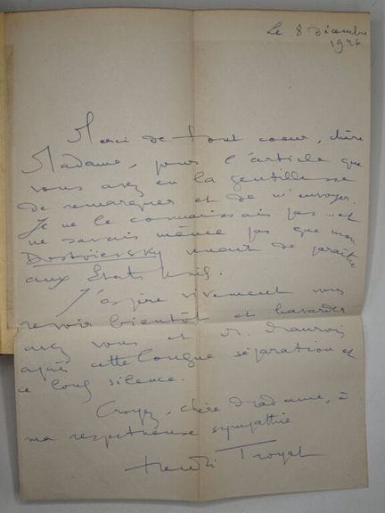 TROYAT, Henri. Dostoevsky.

A copy bound in alfa l