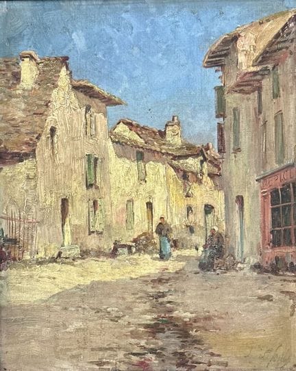 20世纪前25年法国画派。
布面油画。
右下角有签名。
尺寸：40.8 x 33 厘米。
（四角有图