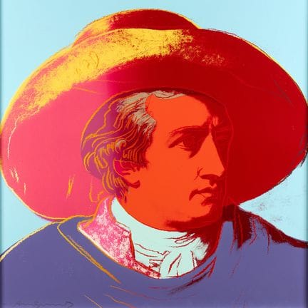 WARHOL, Andy (1928–1987)
Goethe, 1982
Color silksc