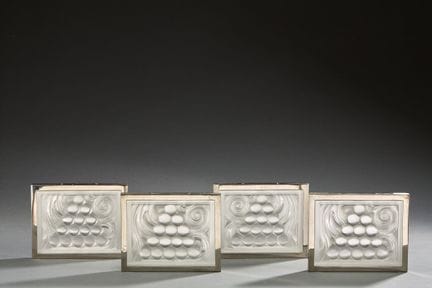 LALIQUE René (1860-1945)
Serie di cinque lastre de