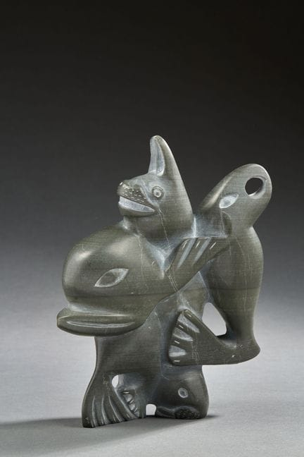 亨利·纳帕图克（1932-1985）
《生物》，约1970年
皂石
库朱阿拉皮克（大鲸河），努纳维克