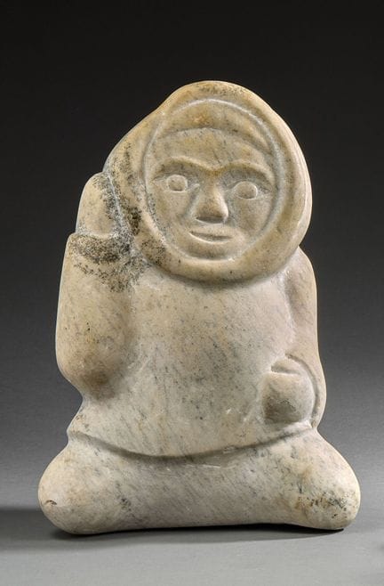 阿舍瓦克·约翰尼博（1923-1972）
跪着的男孩
当地大理石
金盖特（多塞特角），努纳武特
高度