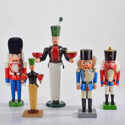 vari produttori, legno, tornito e segato, 5 pezzi 