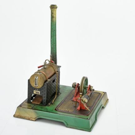 Märklin, lamiera, su piedistallo rialzato, bruciat