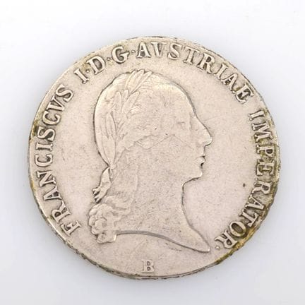 Silver, Austrian Empire; obverse: portrait of Empe
