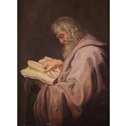 Huile sur panneau dur, L'APÔTRE SIMON, copie d'apr