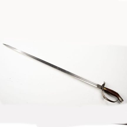 Infantry, polished straight blade with double full