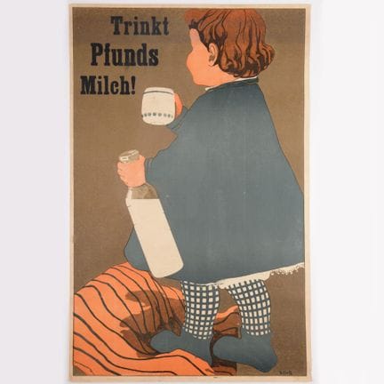 Affiche lithographiée en cinq couleurs, affiche pu