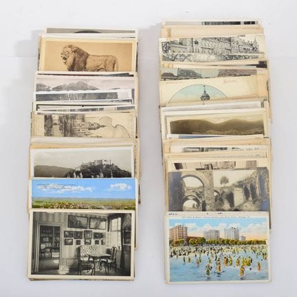 Approx. 308 pieces, mostly black-and-white, a few 