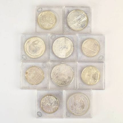 925 Silver (total approx. 234 g), each with a face