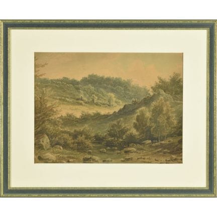 Aquarelle sur papier, « ÉTÉ À LA MONTAGNE » (1883)