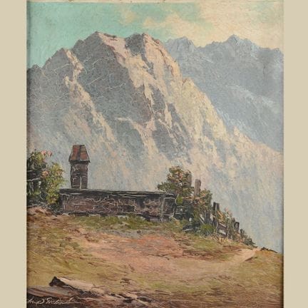 Huile sur toile, KAISERGEBIRGE, signature gravée e