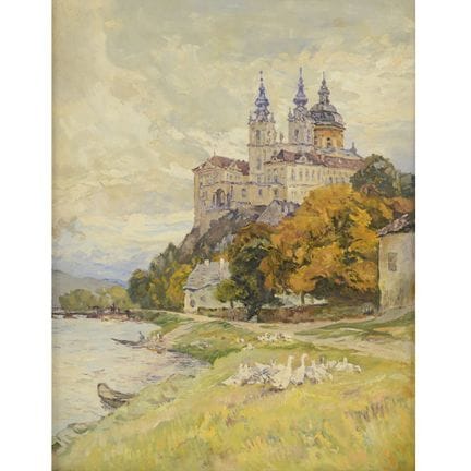 Huile sur panneau dur, KLOSTER MELK, copie d'après