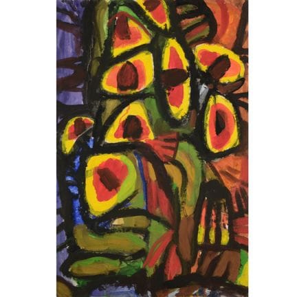 Gouache sur papier, BLUMENAUGEN (années 1970/1980)