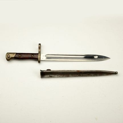 Bayonet with metal scabbard, M1895, clean blade wi