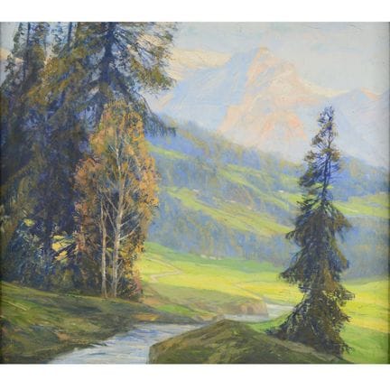 Huile sur toile, HOHER GÖLL PRÈS DE SCHÖNAU, paysa