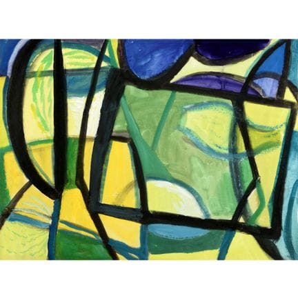 Gouache de grand format sur papier, « APRILTAG » (