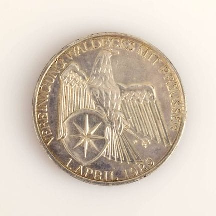 Silver, Weimar Republic, obverse: eagle with the W
