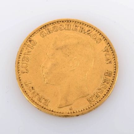 900 gold (approx. 8 g), German Empire, obverse. Po