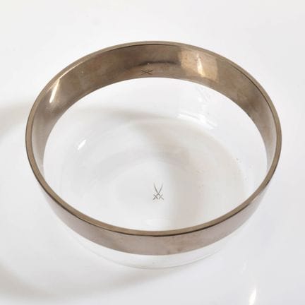 Meissen, verre incolore, coupe au bord légèrement 