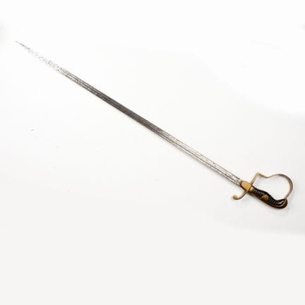 Narrow sword blade with a double hollow edge, heav
