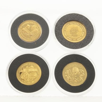 585 gold (approx. 8 g total), Miniature coins mint