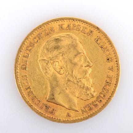 900 gold (approx. 8 g), obverse: portrait of Emper