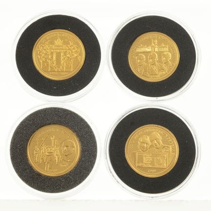 585 gold (total approx. 8.2 g), Miniature coins fr