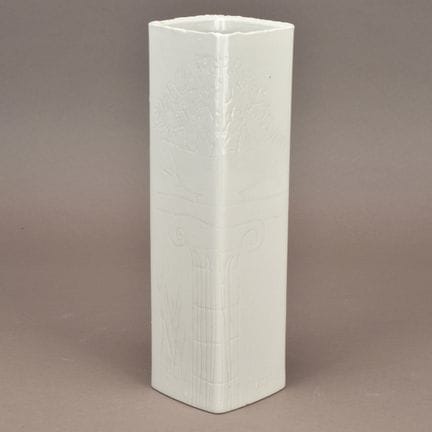 Vase d'artiste, VASE CARRÉ 1976, porcelaine émaill