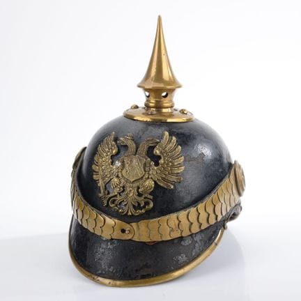 Austro-Hungarian Monarchy, black leather helmet cu