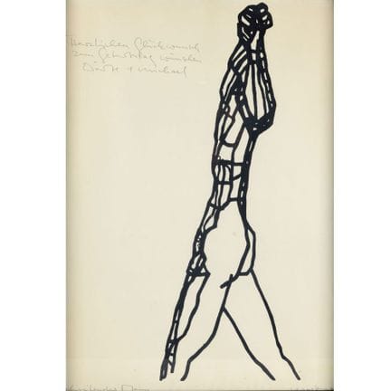 Sérigraphie sur papier, « L'HOMME QUI MARCHE » (19