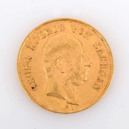 900 gold (approx. 8 g), obverse: portrait of King 