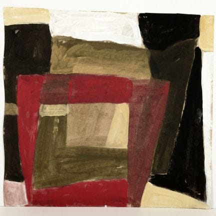 Gouache sur papier kraft, COMPOSITION ABSTRAITE (1