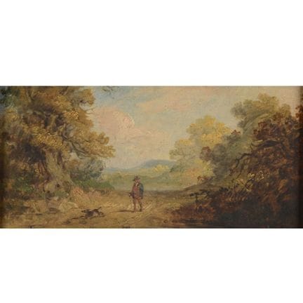 Huile sur bois, SMALL LANDSCAPE, scène de paysage 