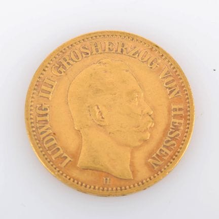 900 gold (approx. 8 g), av. Portrait of Ludwig III