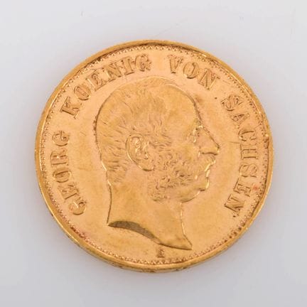 900 gold (approx. 8 g), obverse: portrait of King 