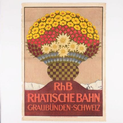 Affiche lithographiée en couleurs, affiche publici