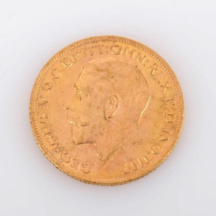 916 gold (approx. 8 g), United Kingdom, obverse: p