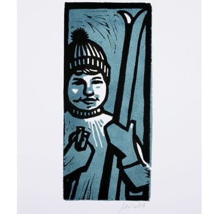 7 gravures sur bois sur différents papiers, dont c