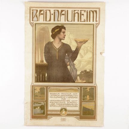 Affiche lithographiée en couleurs, affiche des the