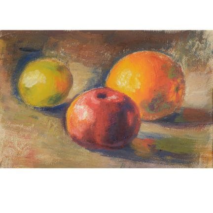 Huile sur papier, NATURES MORTES AUX POMMES, non s