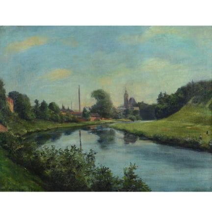 Huile sur toile, PLAINE ALLUVIONNAIRE PRÈS DE PENI
