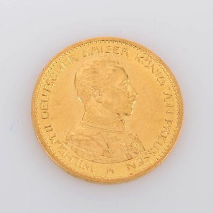 900 gold (approx. 8 g), av. Bust of Emperor Wilhel
