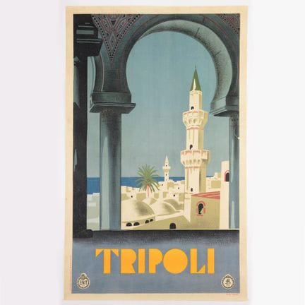 Affiche lithographiée en couleur, affiche touristi