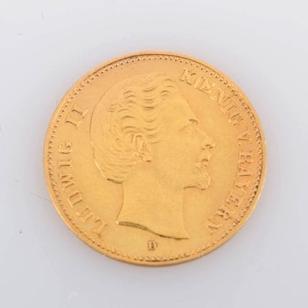 900 gold (approx. 2 g), German Empire, av. Head po
