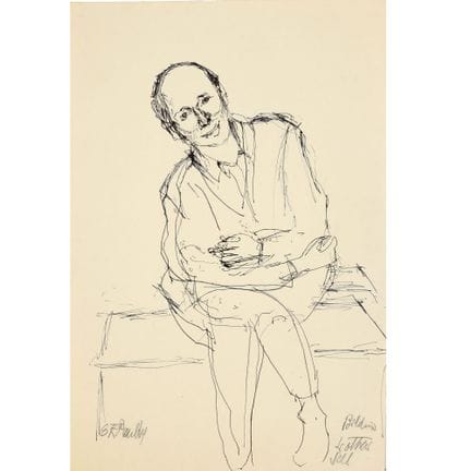 Stylo à bille sur papier épais, PORTRAIT DE LOTHAR